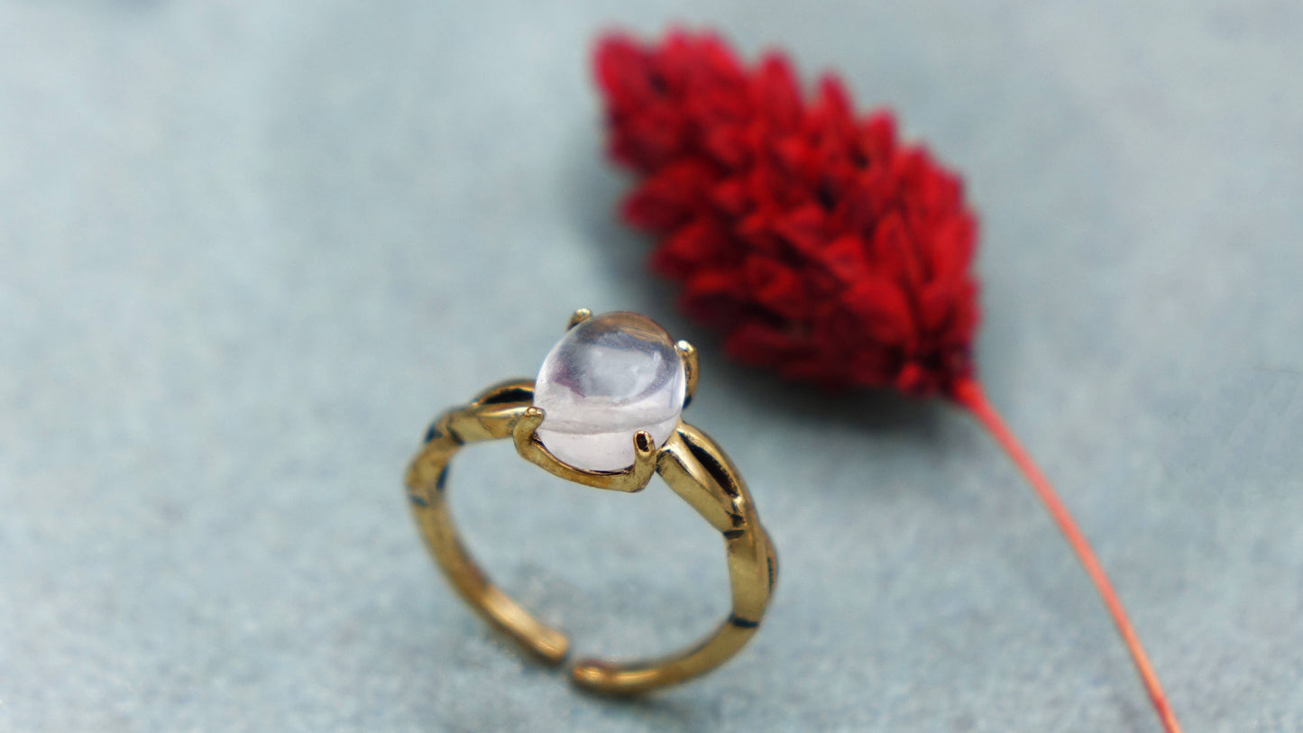 Rose Quartz Gemstone Ring