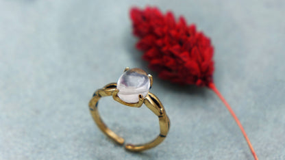Rose Quartz Gemstone Ring