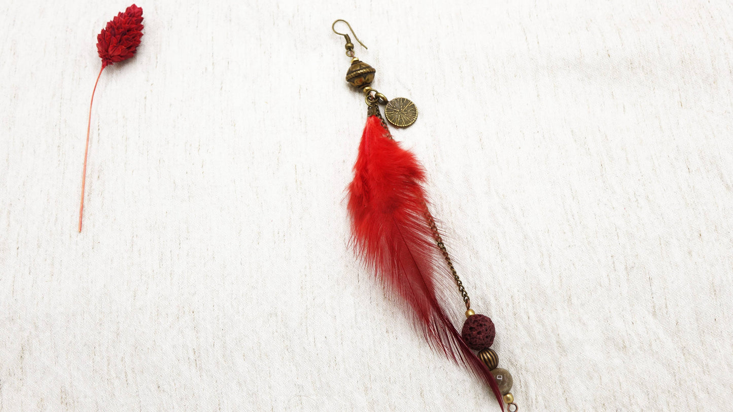 Boho Feather Earrings - Sold Individually
