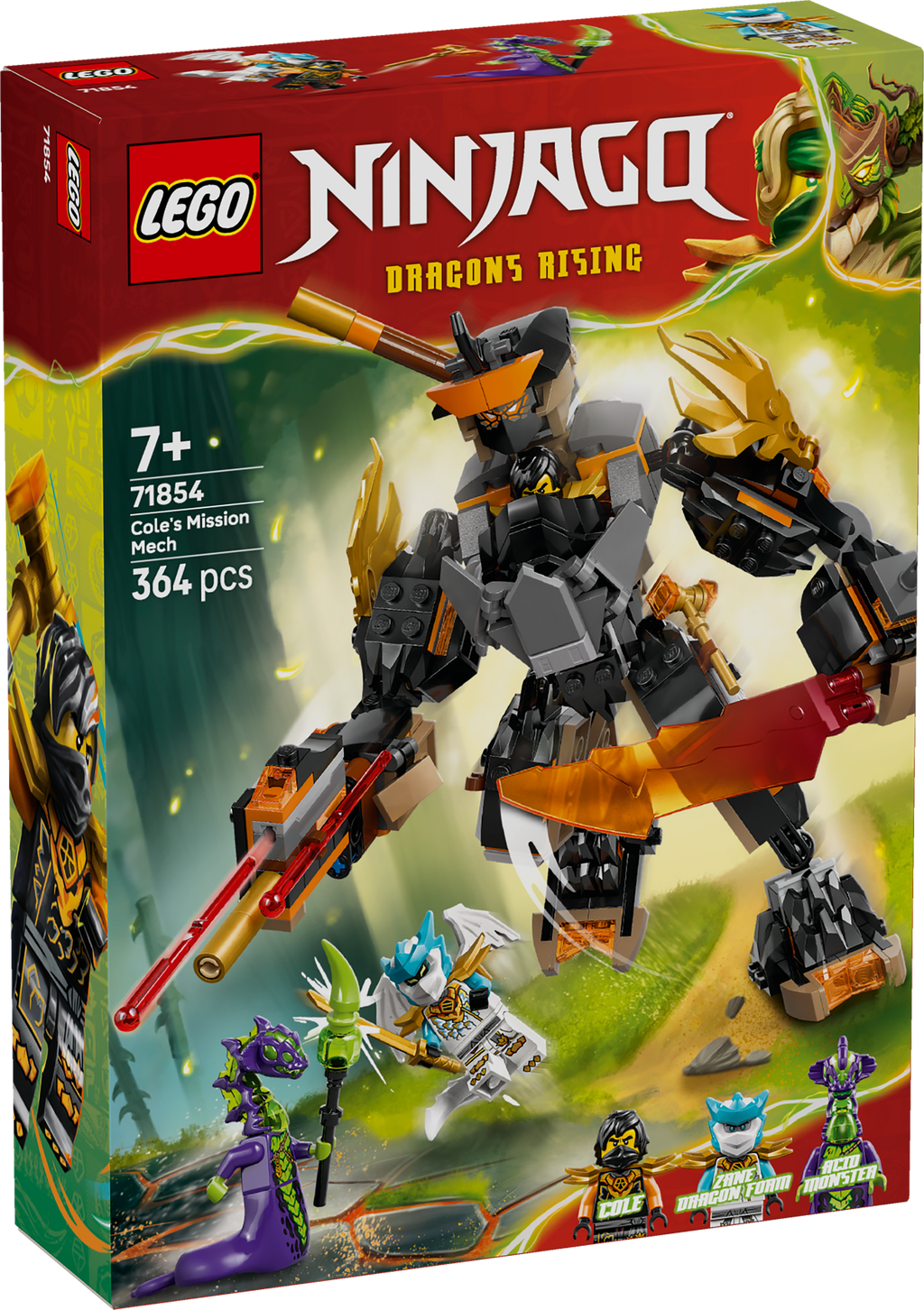 Lego Ninjago 71854  Cole’s Mission Mech &amp; Dragon Zane