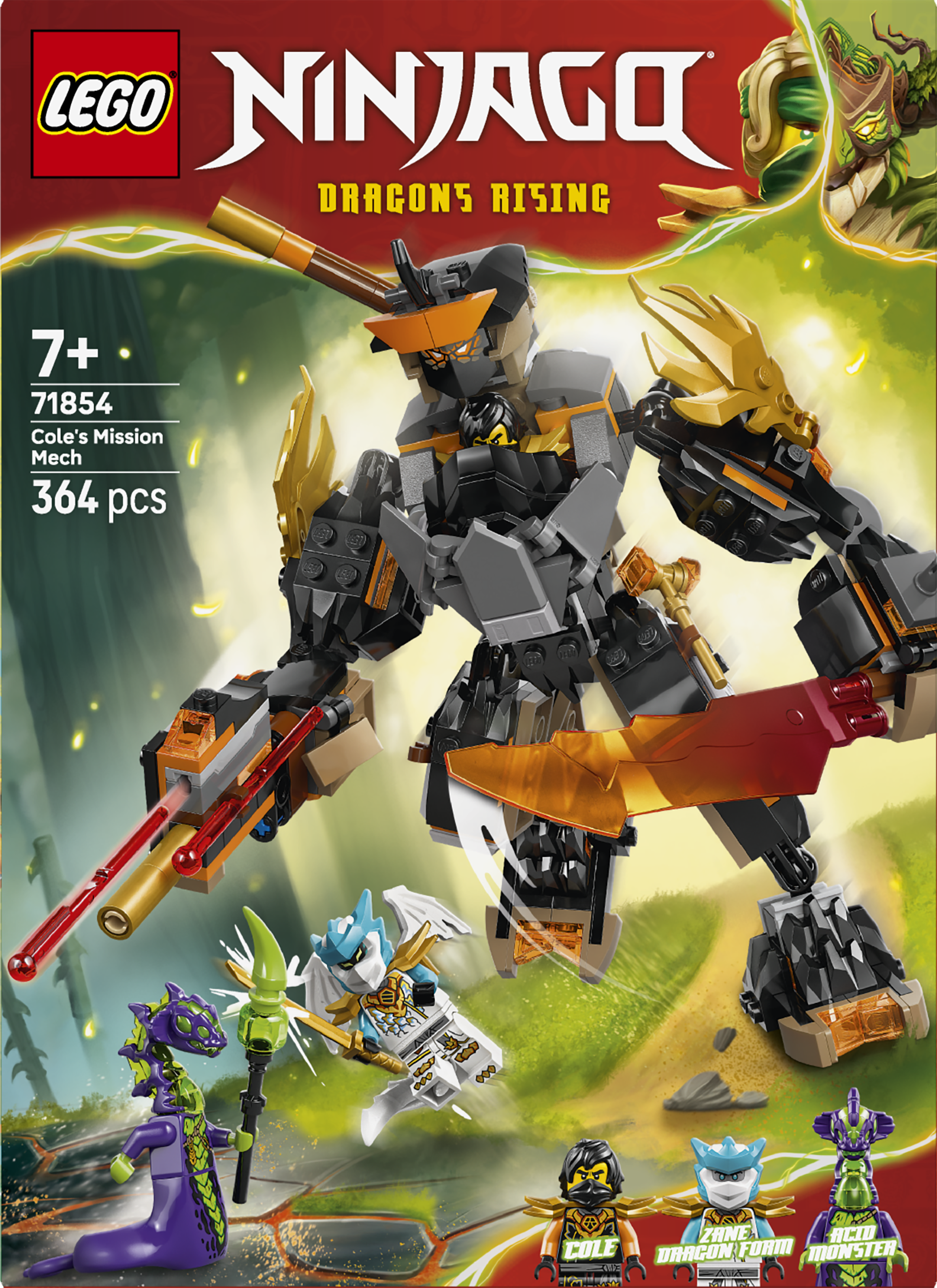 Lego Ninjago 71854  Cole’s Mission Mech &amp; Dragon Zane