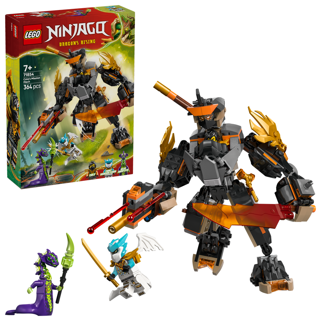 Lego Ninjago 71854  Cole’s Mission Mech &amp; Dragon Zane