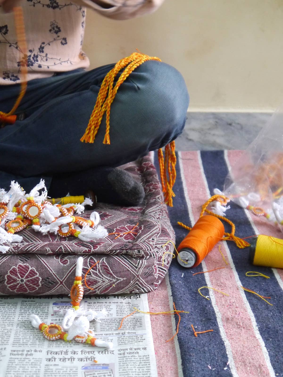 Boho Mirror Keyrings, Large: Gold