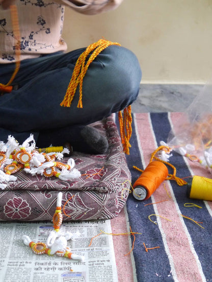 Boho Mirror Keyrings, Large: Gold