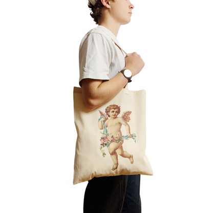 Baby Angel Cherub Tote Bag Minimalist Aesthetic Romanticism