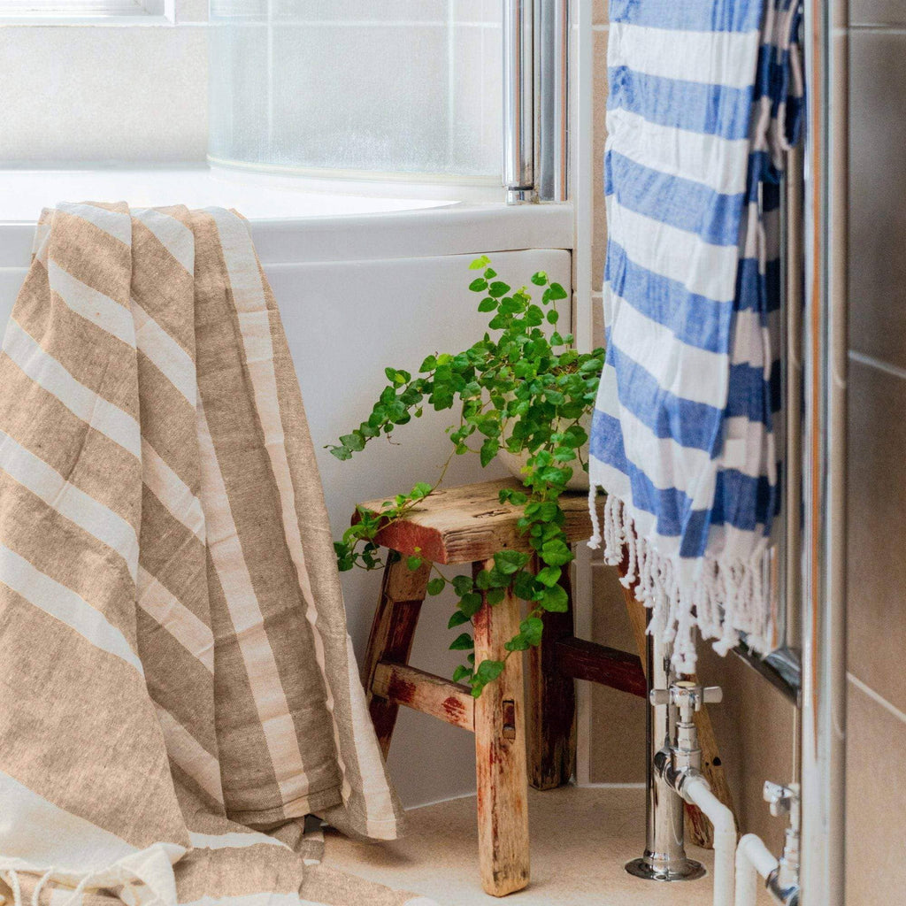 Nicola Spring 170 x 90cm Turkish Cotton Beach Towel  Beige