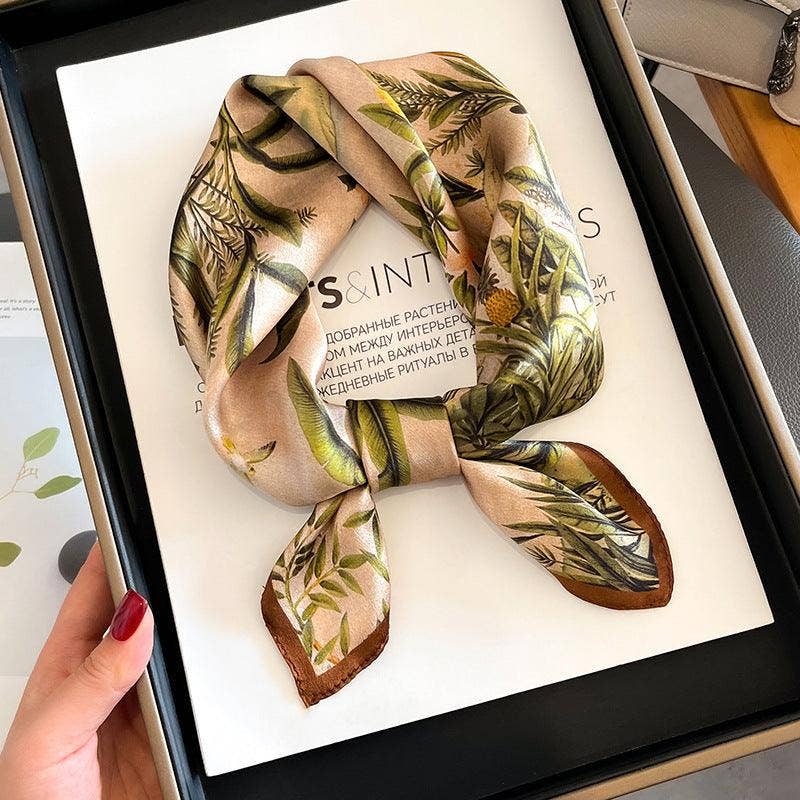 Vintage Jungle Animals 100% mulberry Silk Scarf/Silk head scarf/Silk hair scarf/Silk neck scarf/Mother's Day Gifts/Bag Accessory/Gift for her