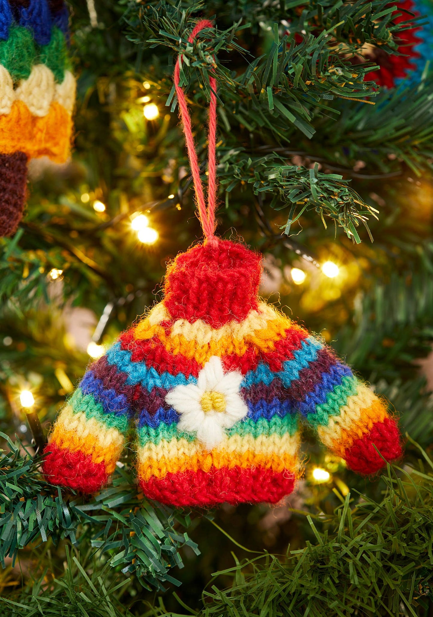 Rainbow Knitted Wool Jumper Decoration