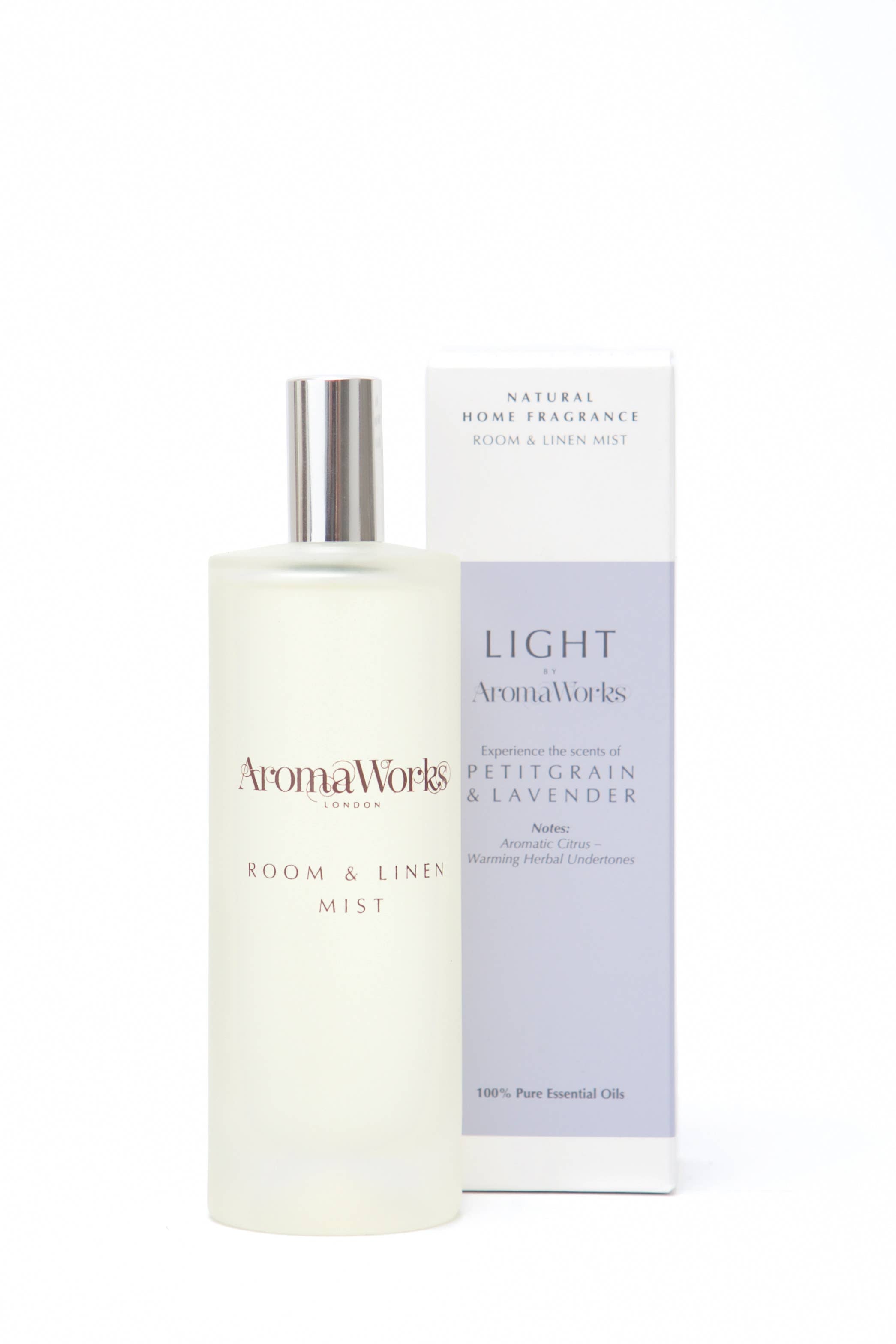 Aromaworks Light Room & Linen Mist, 100ml: Mandarin & Vetivert