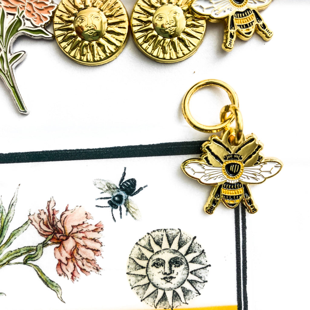 Summer stitch markers, custom Firefly Notes stitch markers