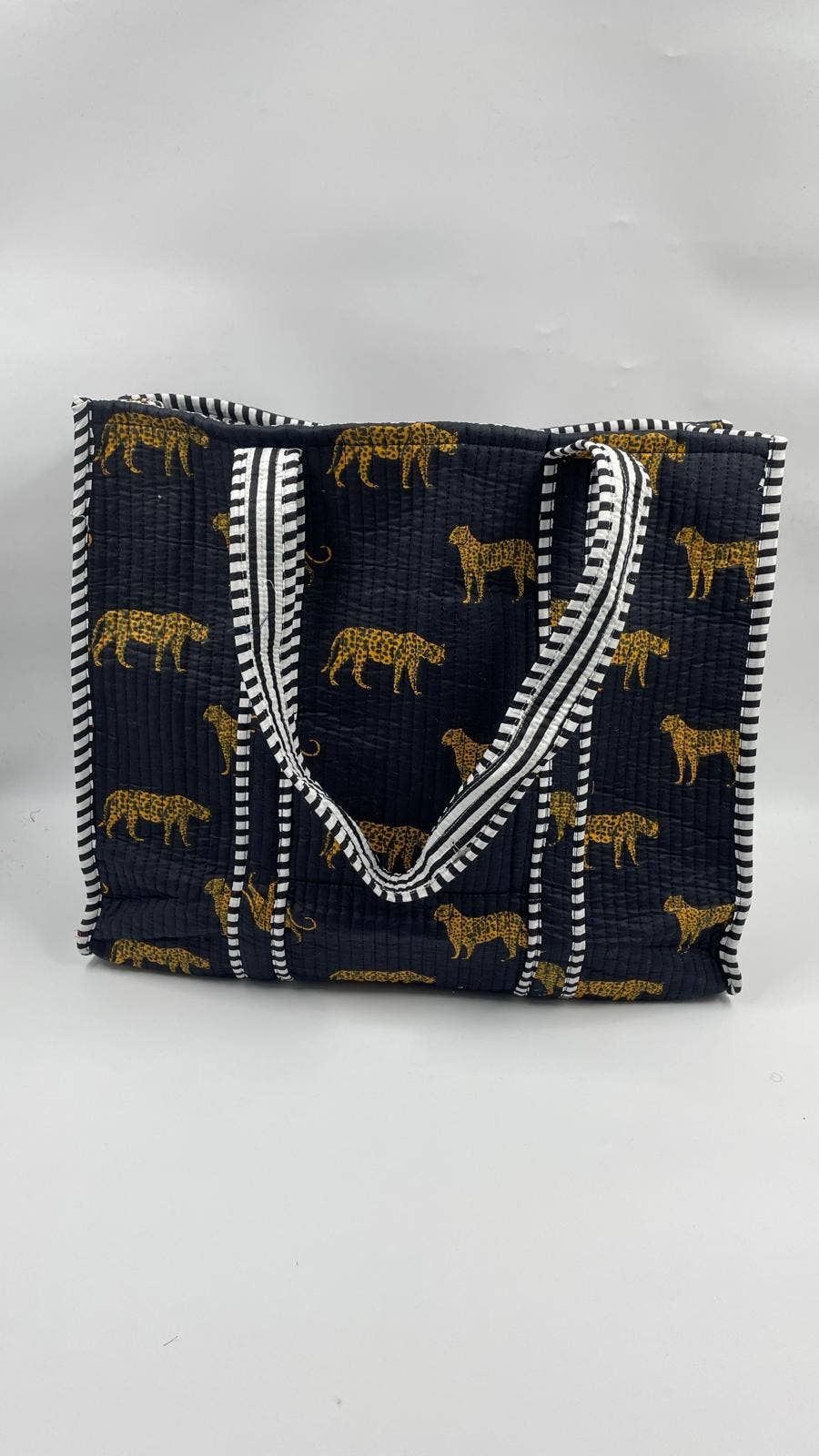 100% Cotton Kantha Quilted Boho Reversible Animal Tote Bag