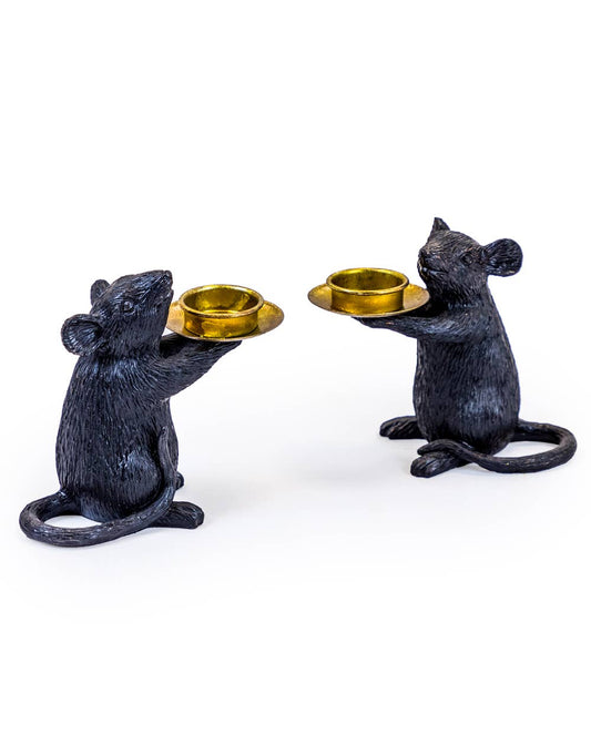 Black Mouse Candle Holders sold individually