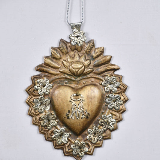 Blessed mother Sacred Heart  Ex-Voto 12x1x16 cm