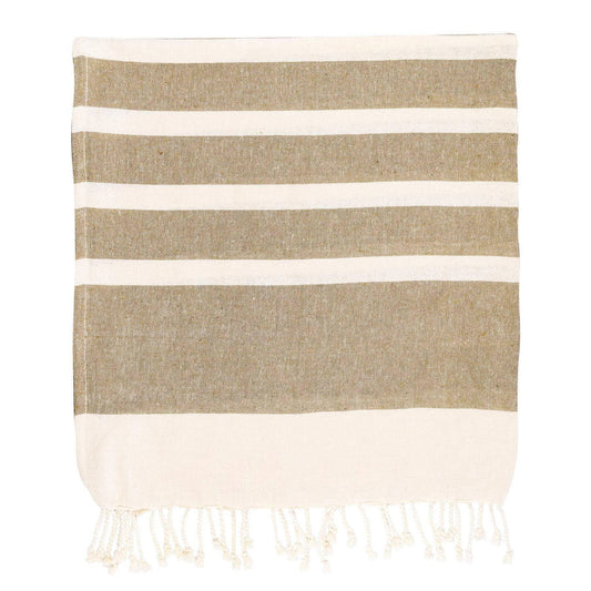 Nicola Spring 170 x 90cm Turkish Cotton Beach Towel  Beige