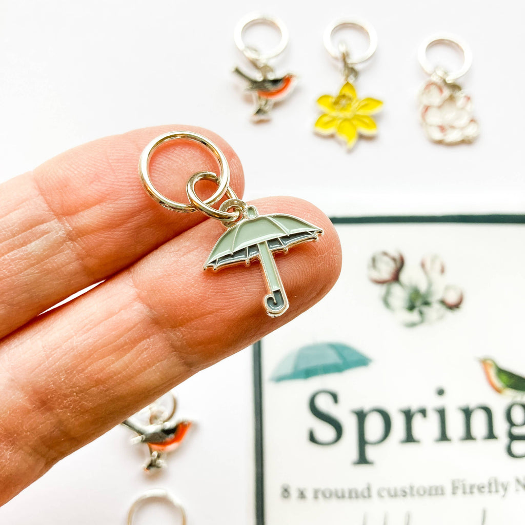 Spring stitch markers for knitting,