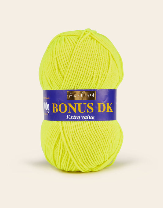 Sirdar Hayfield Bonus DK, Neon Yellow 0550