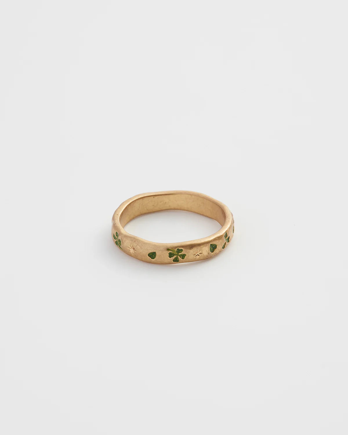 Four Leaf Clover & Pearl Ring