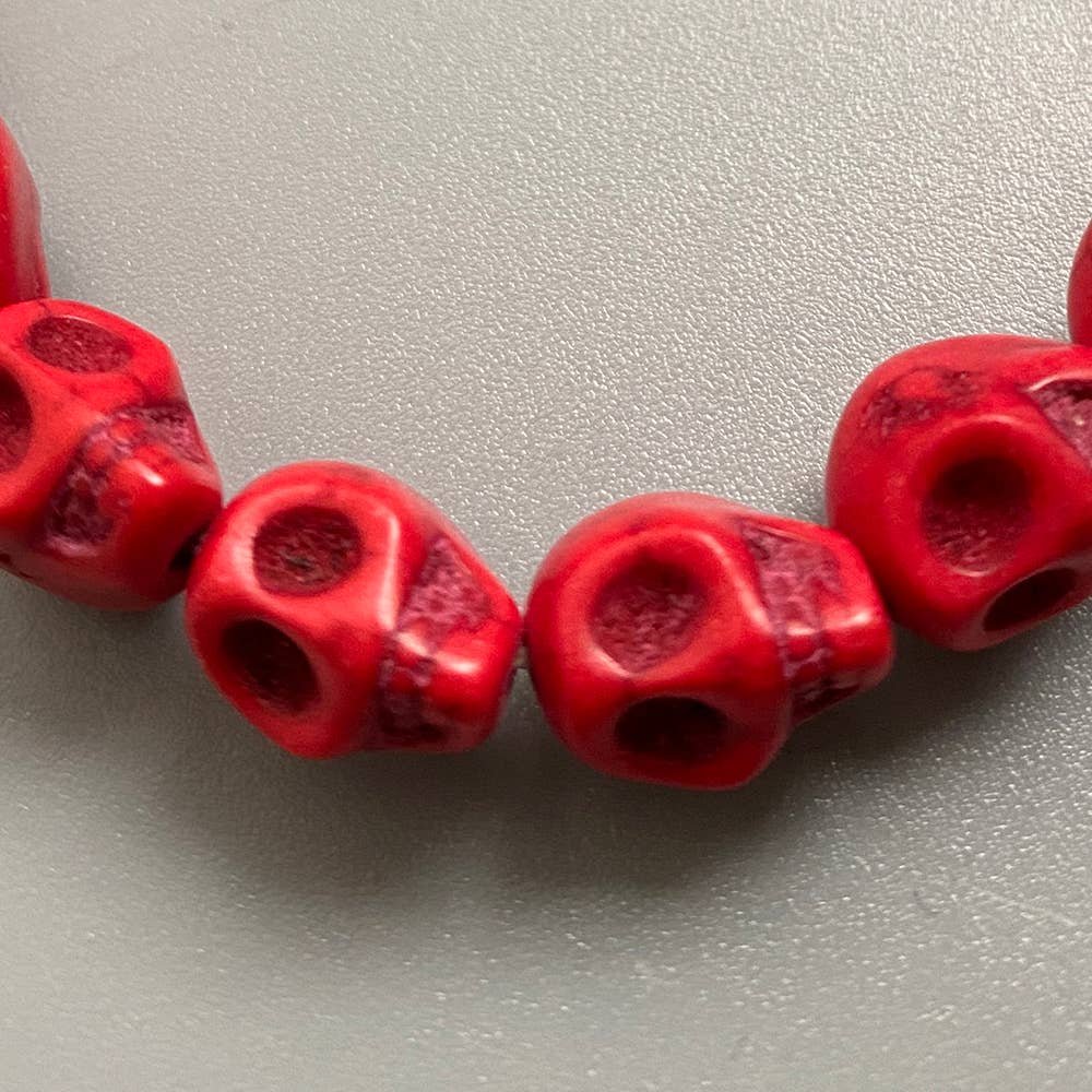 Skull Bracelet, Dyed Howlite: Multicoloured