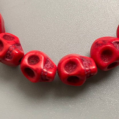 Skull Bracelet, Dyed Howlite: Multicoloured