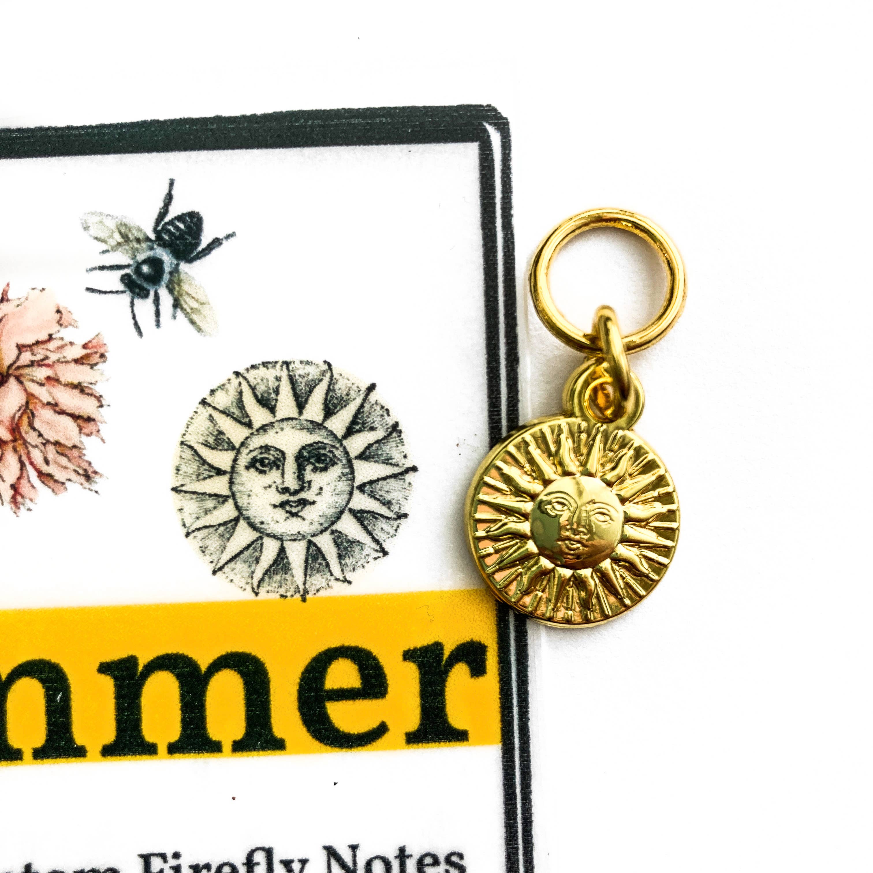 Summer stitch markers, custom Firefly Notes stitch markers