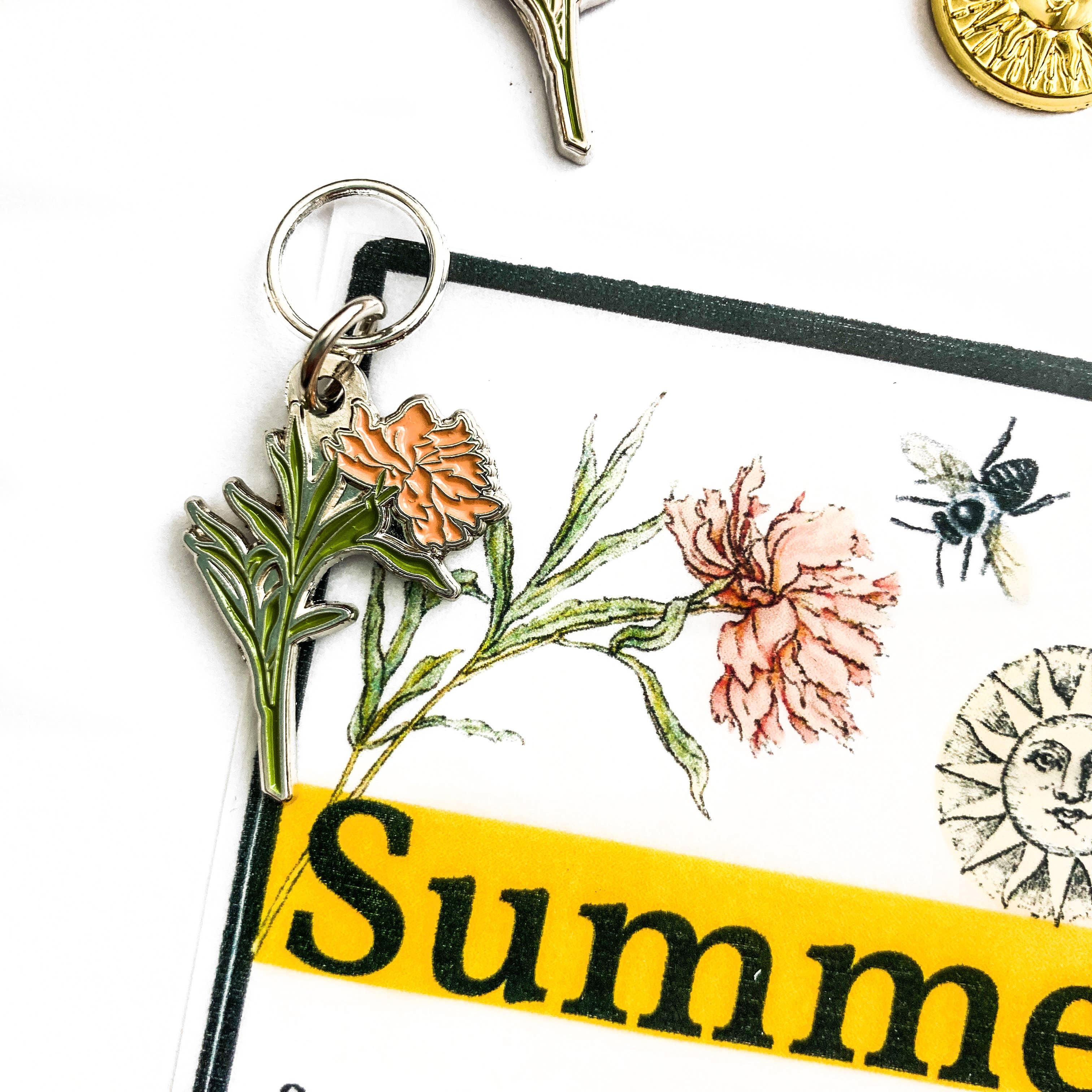 Summer stitch markers, custom Firefly Notes stitch markers