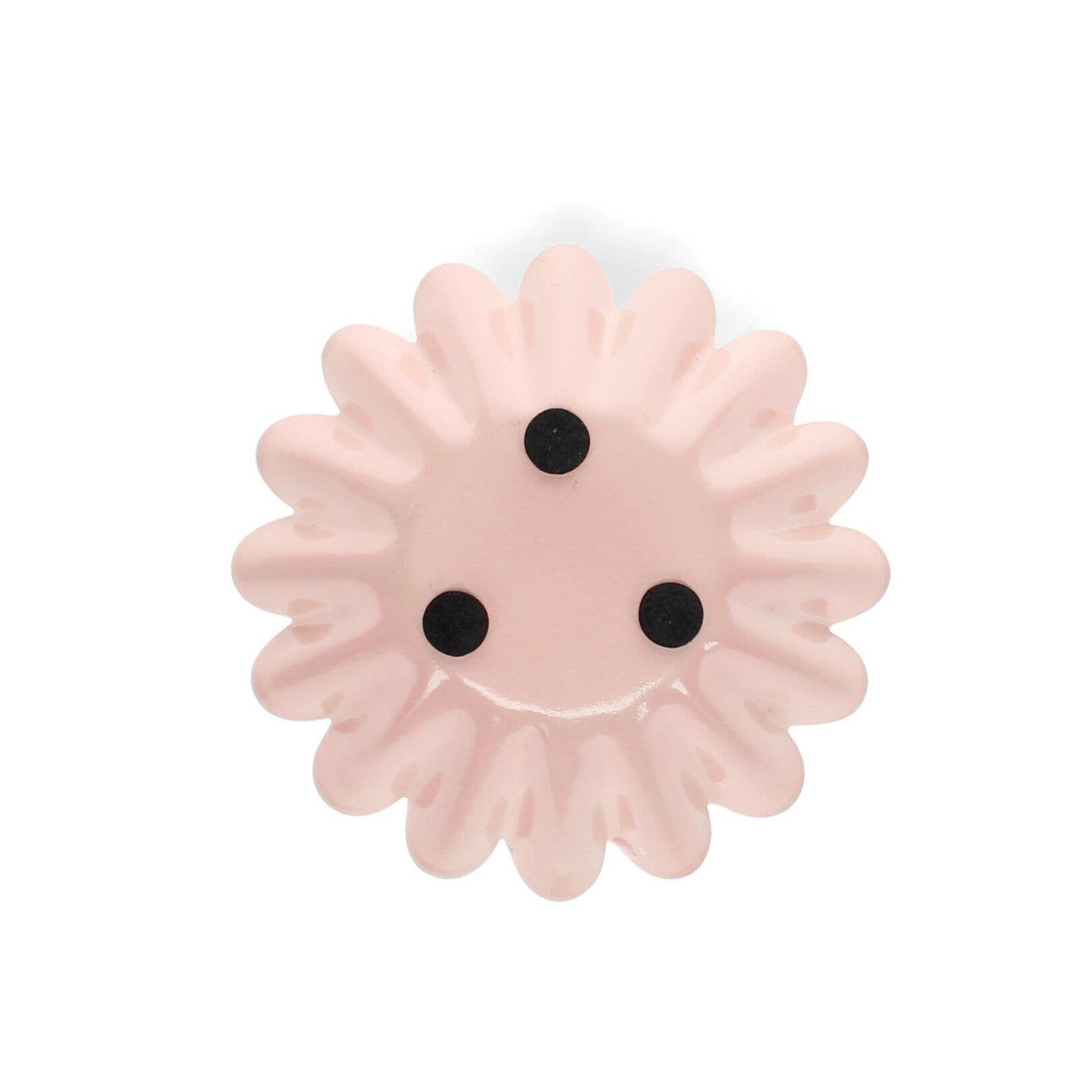 Enamel Cupped Flower Candle Holder - Pink