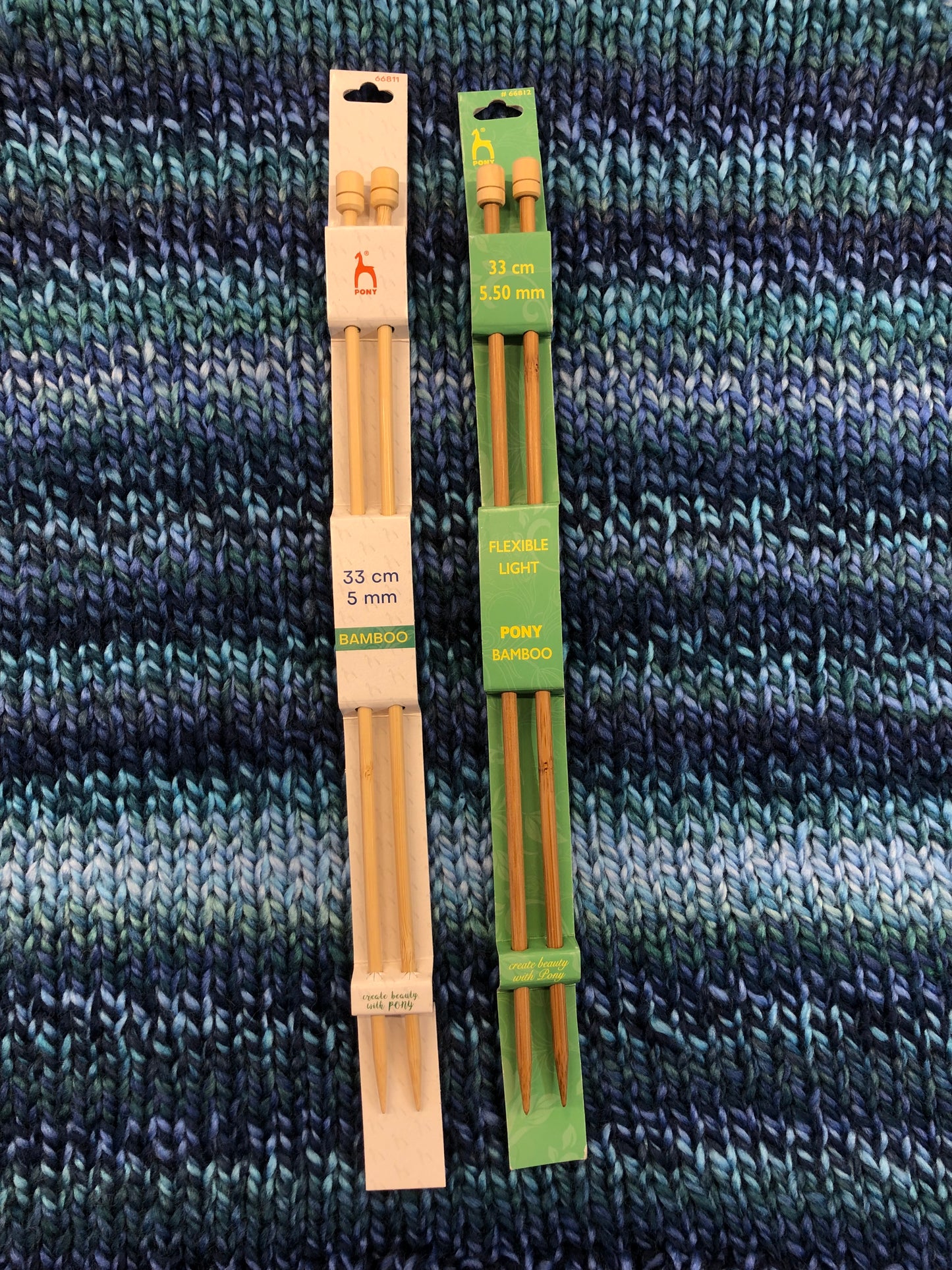 bamboo knitting needles 5mm, 33cm length