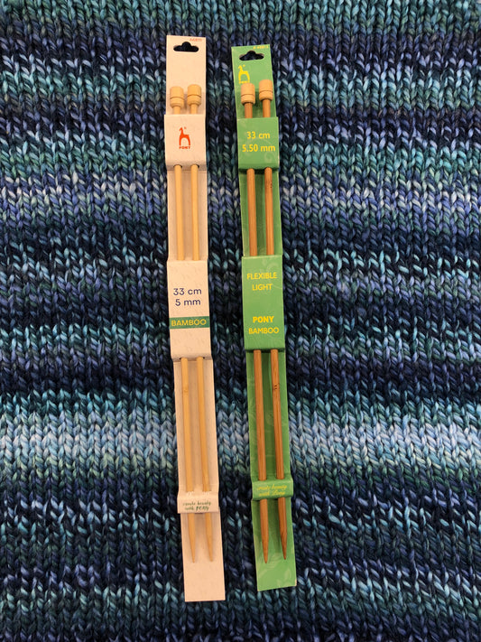 bamboo knitting needles 5.50mm, 33cm length