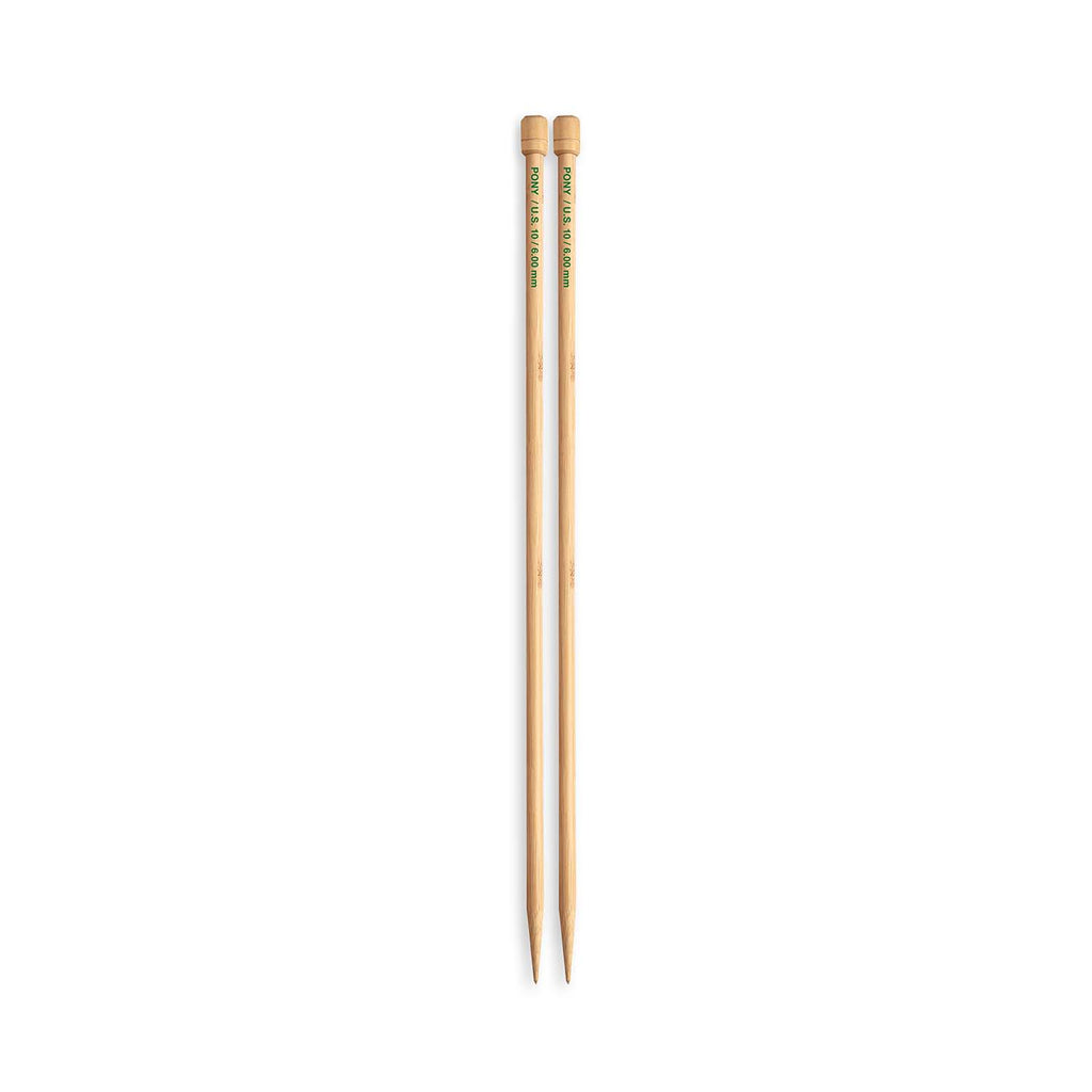 bamboo knitting needles 6mm, 33cm length