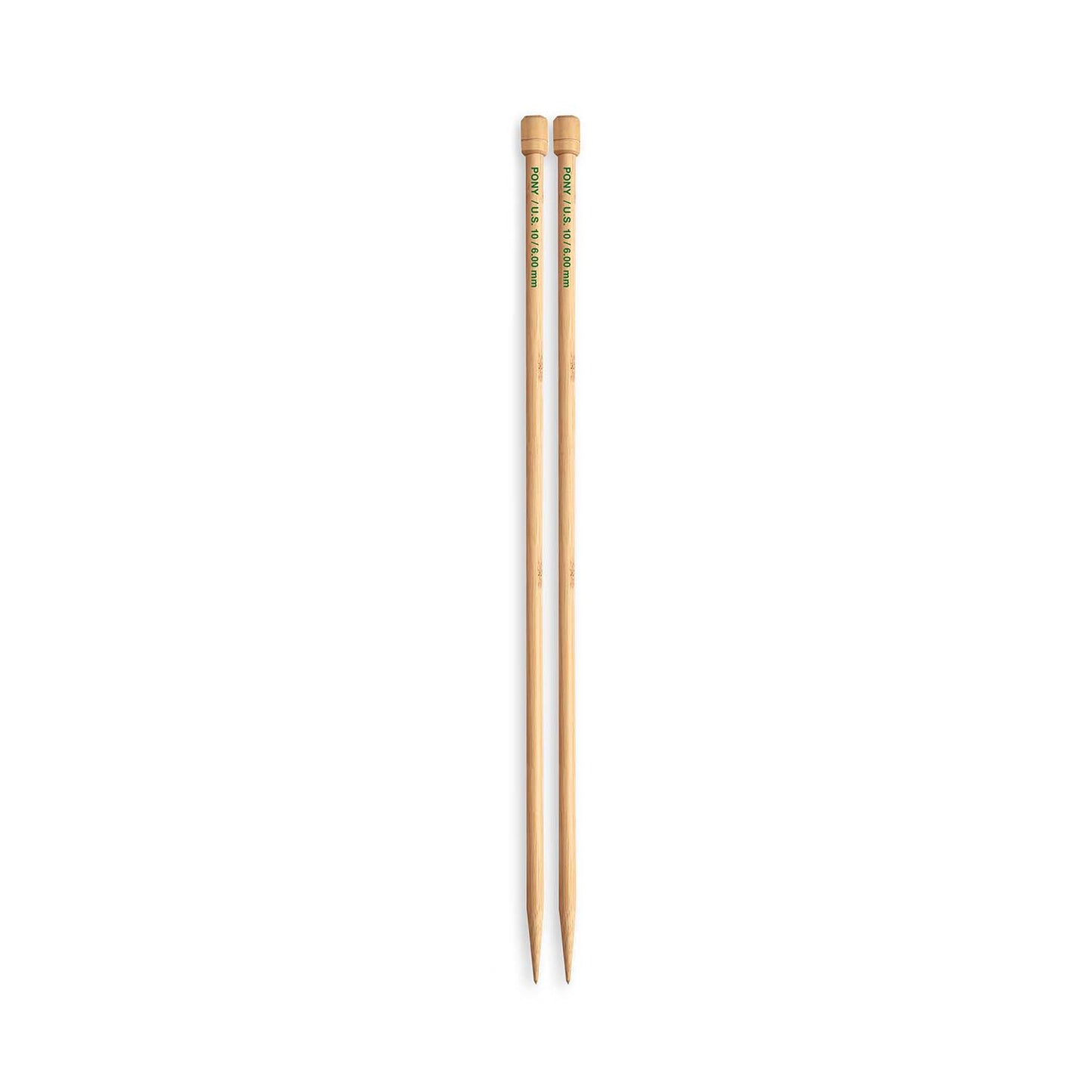 bamboo knitting needles 6mm, 33cm length