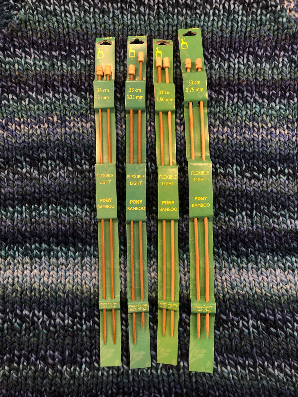 bamboo knitting needles 3.25mm, 33cm length