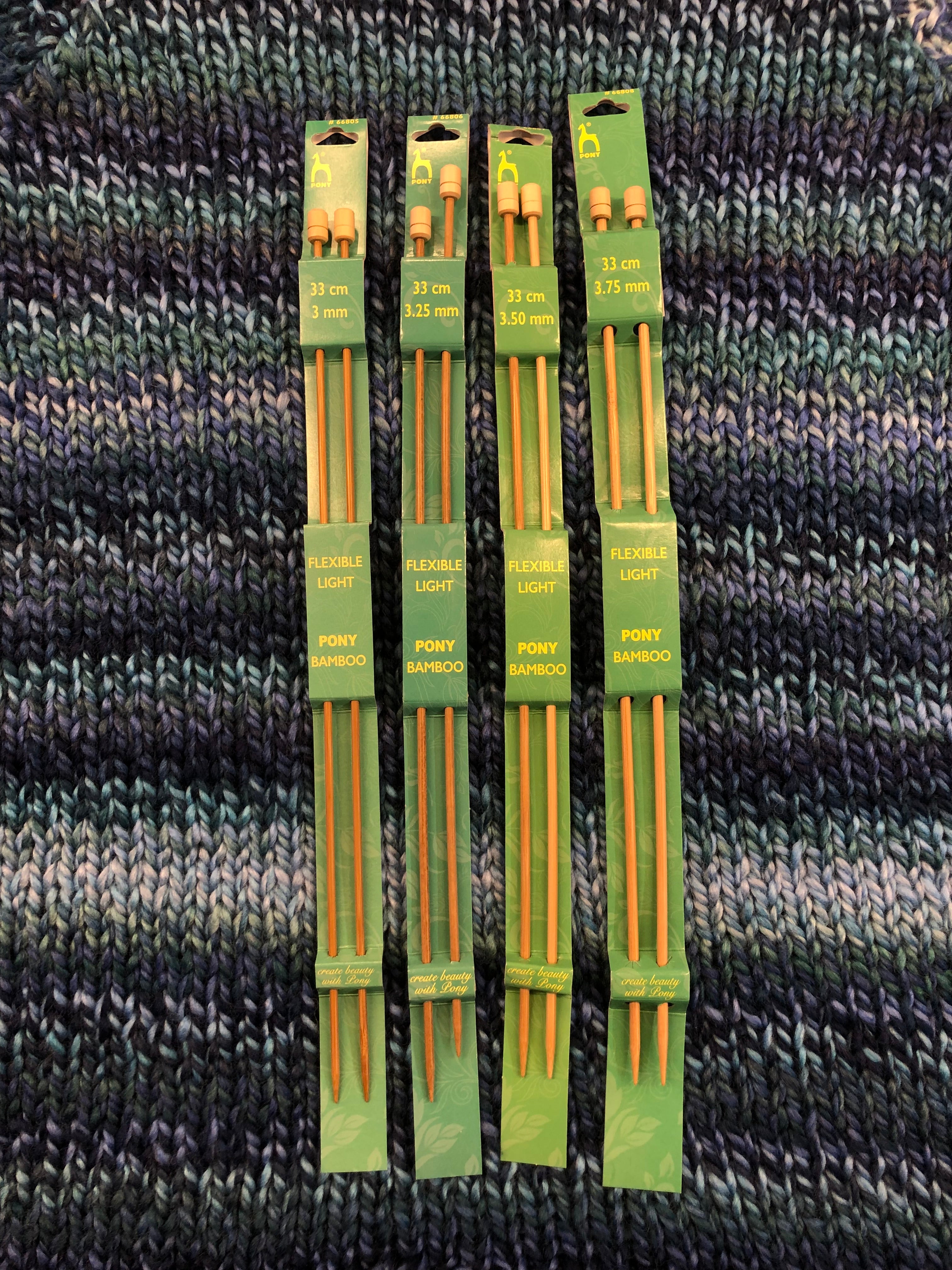 bamboo knitting needles 3.25mm, 33cm length