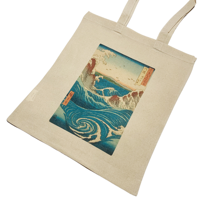Utagawa Hiroshige Tote Bag Awa Province: Naruto Whirlpools: White
