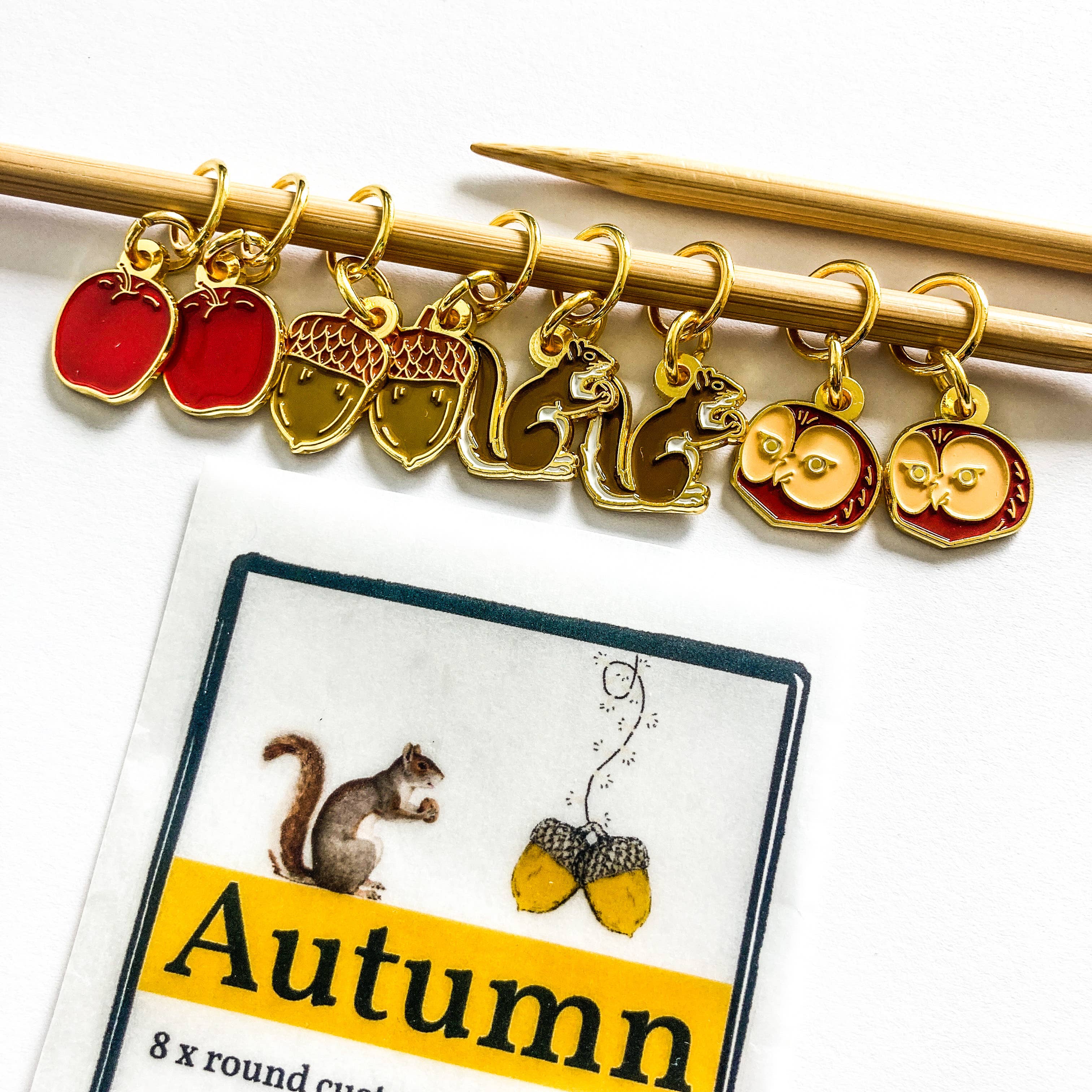 Autumn stitch markers for knittin