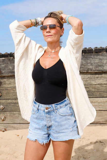 TURQUOISE EYE Beach Shirt: One Size (fits UK6-UK18)