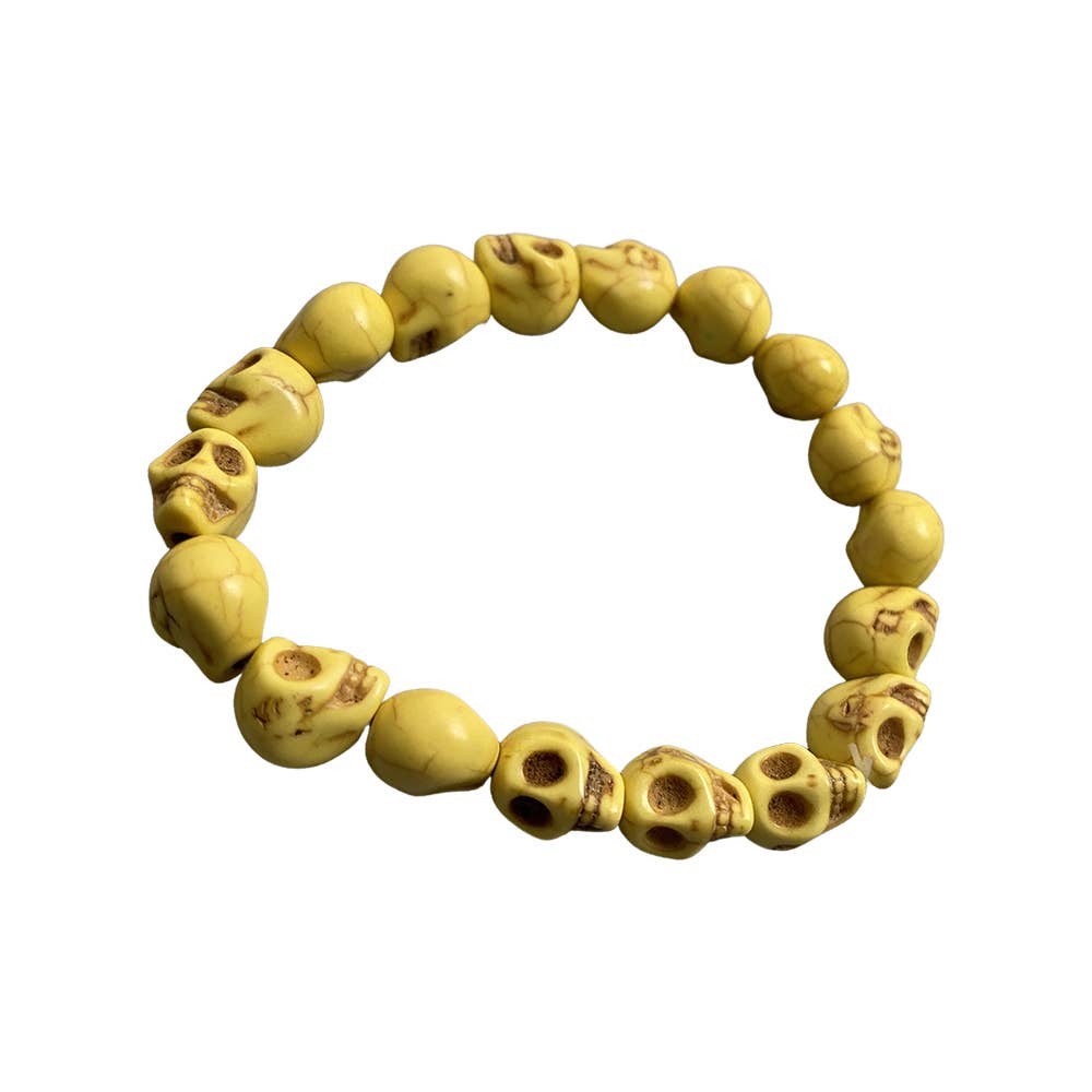 Skull Bracelet, Dyed Howlite: Multicoloured