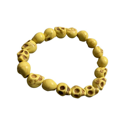 Skull Bracelet, Dyed Howlite: Multicoloured