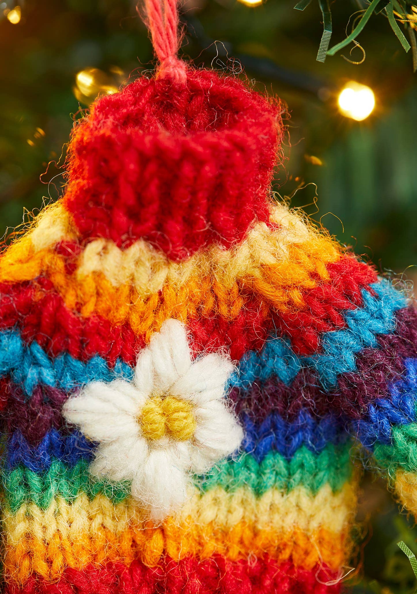 Rainbow Knitted Wool Jumper Decoration