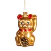 Gold lucky cat bauble