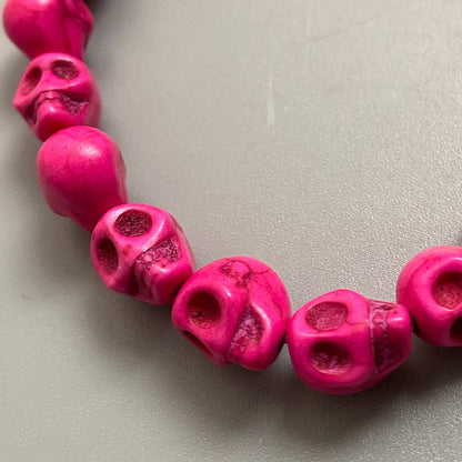 Skull Bracelet, Dyed Howlite: Multicoloured