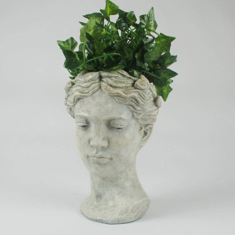 Cherub Head Planter: 16cm Cem