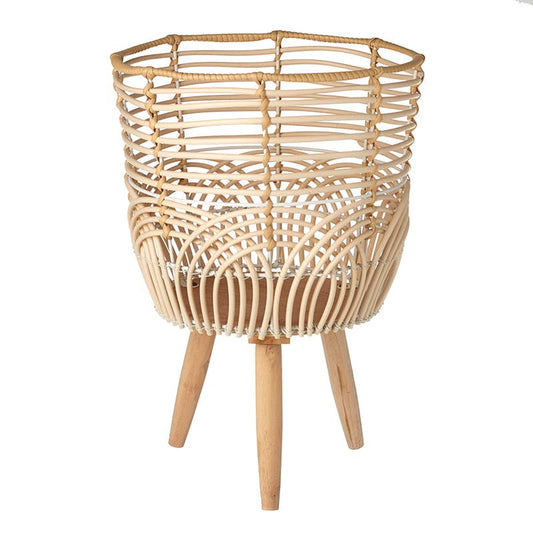 Wicker Pot On Legs