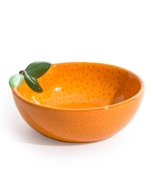 Ceramic Orange Storage Bowl