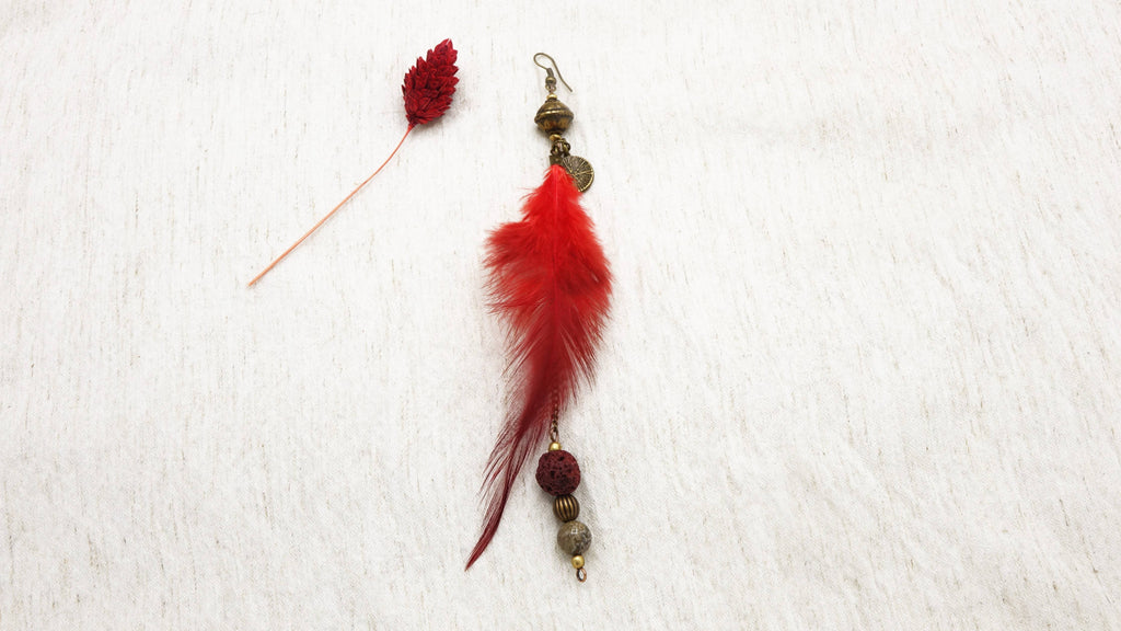 Boho Feather Earrings - Sold Individually