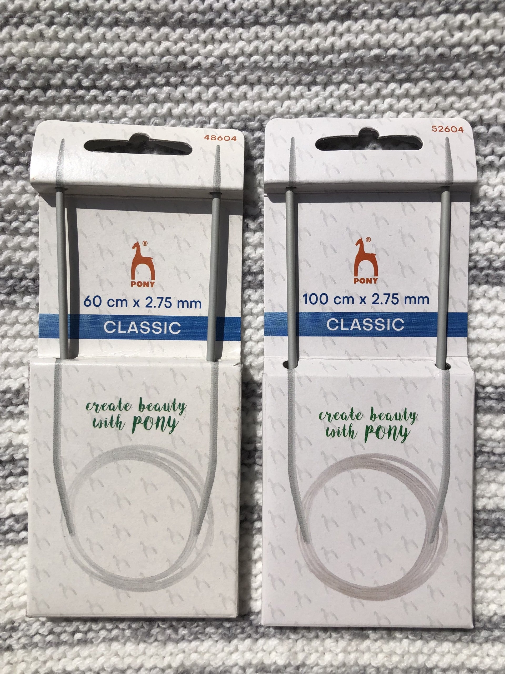 Pony Classic circular needles, 2.75mm, 100cm