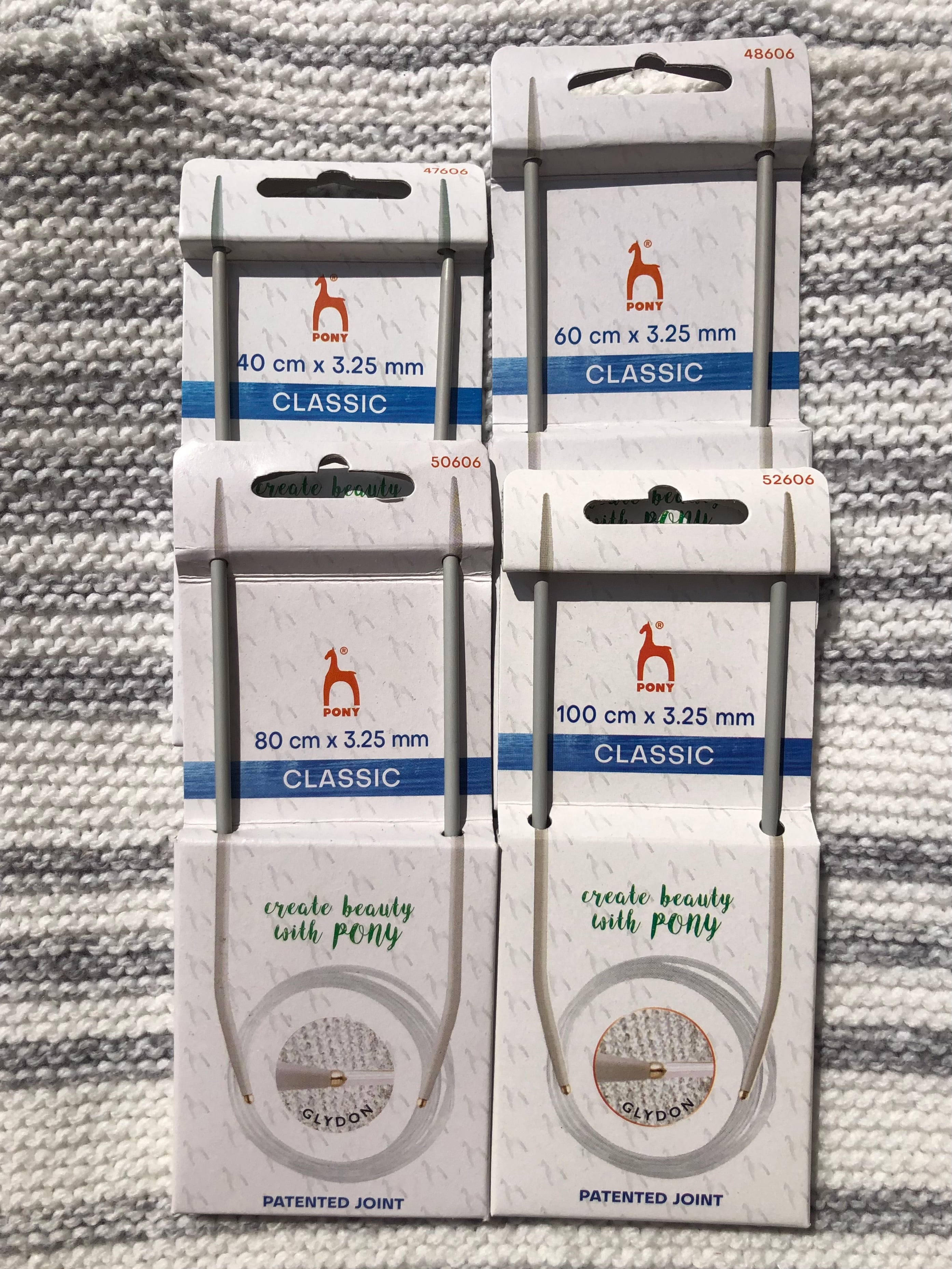 Pony Classic circular needles, 3.25, 100cm