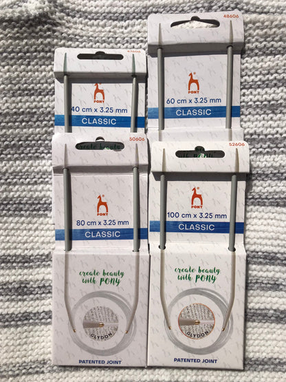 Pony Classic circular needles, 3.25, 60cm