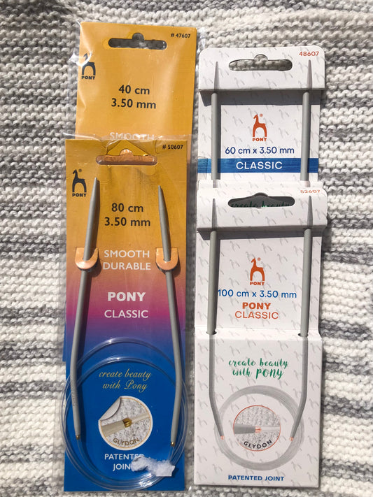 Pony Classic circular needles, 3.50, 100cm