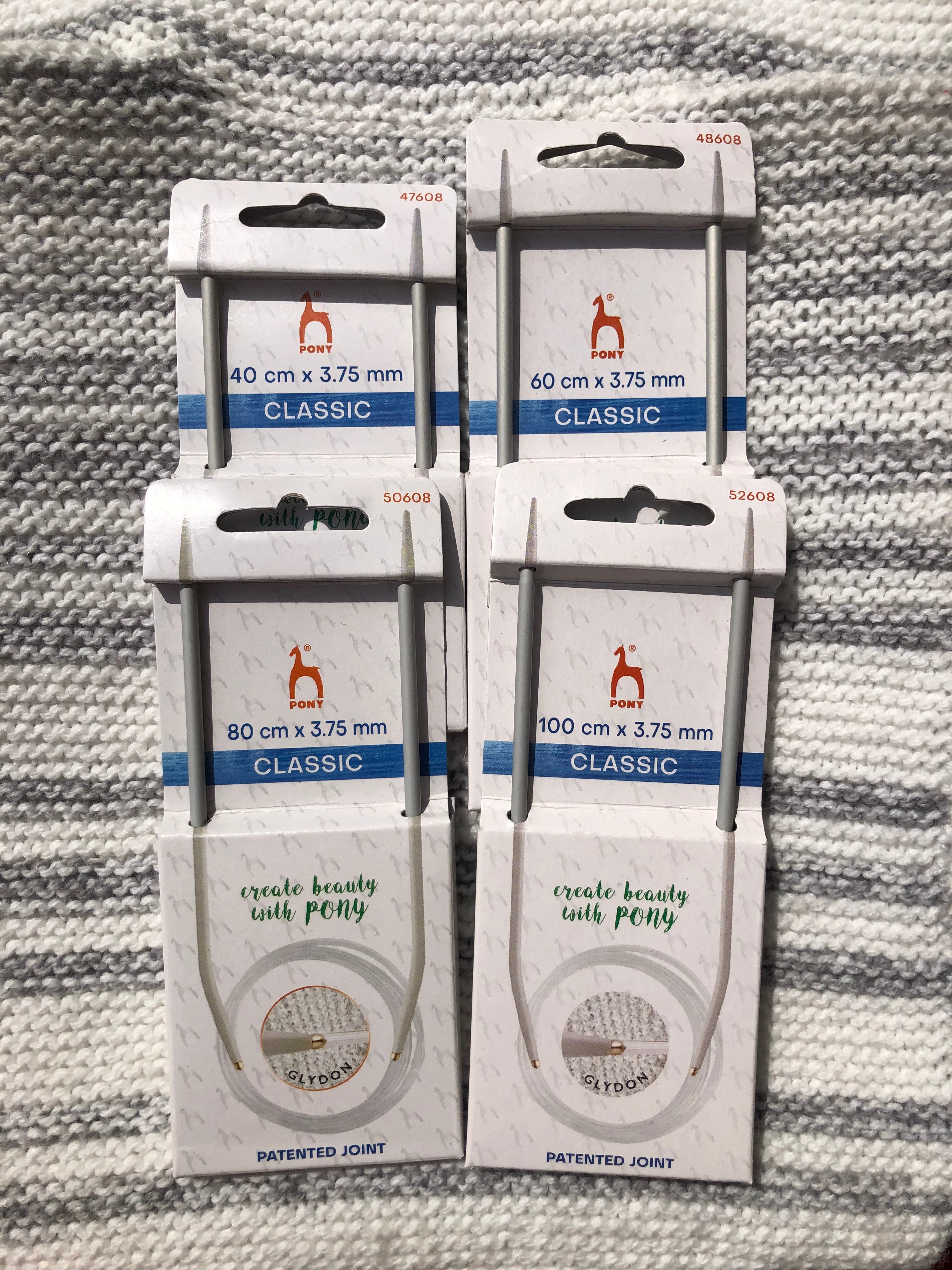 Pony Classic circular needles, 3.75, 100cm