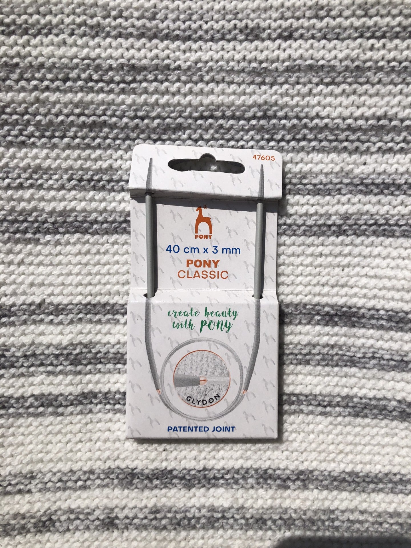 Pony Classic circular needles, 3mm, 40cm